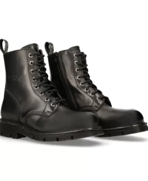 Outlet New Rock Anke Boot Back Paning With ace -Newii084-1