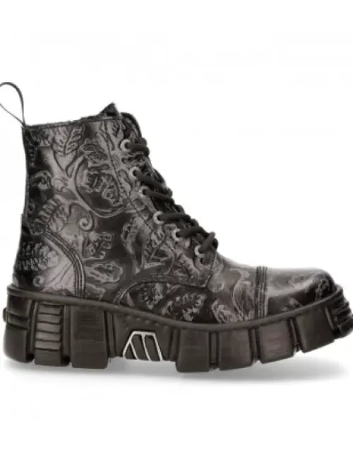 New New Rock Anke Boot Back Tower -Wa005-V39