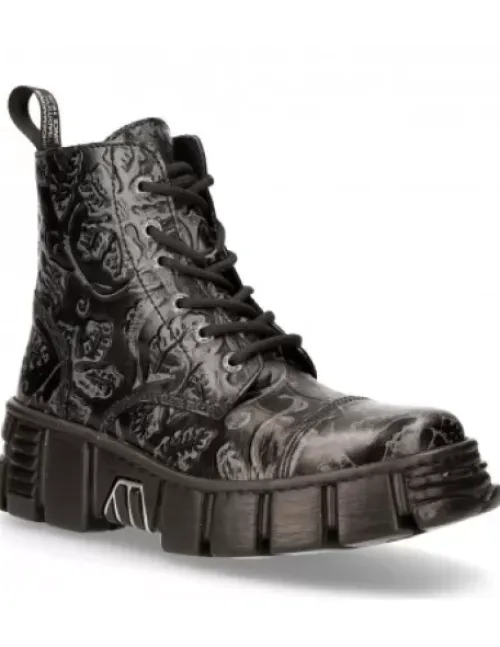 New New Rock Anke Boot Back Tower -Wa005-V39