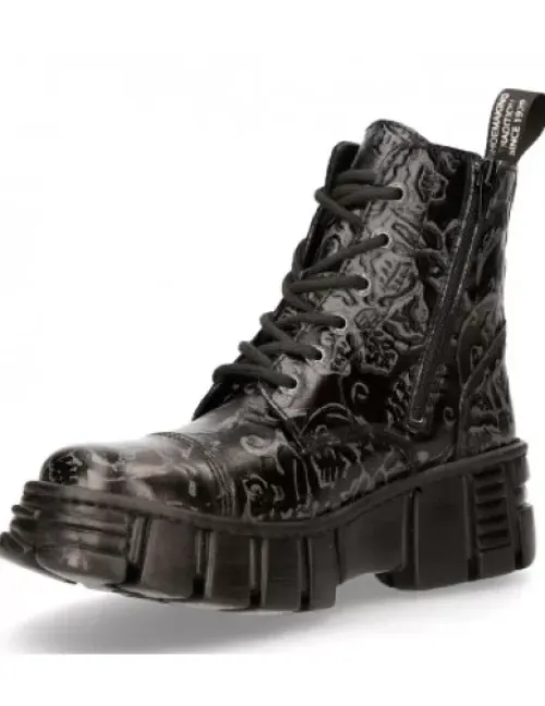New New Rock Anke Boot Back Tower -Wa005-V39