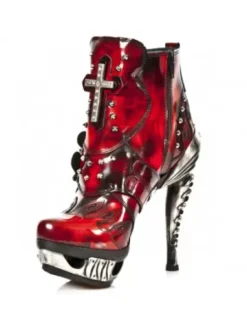 Sale New Rock Anke Boot Punk -ag005-C3