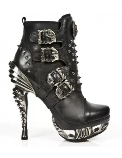 Outlet New Rock Anke Boot Punk -ag010-C1