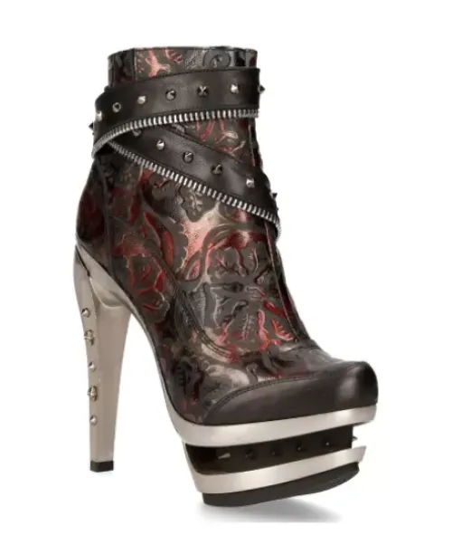 Discount New Rock Anke Boot Punk -Rock201-C4
