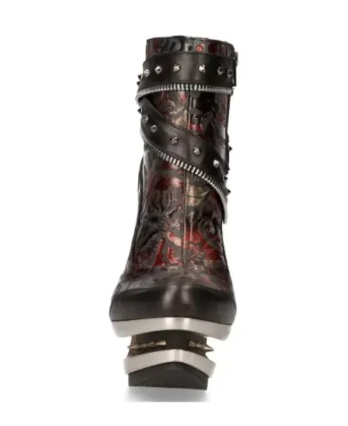 Discount New Rock Anke Boot Punk -Rock201-C4