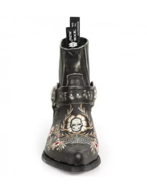 New New Rock Anke Boot Wet -Wt046-C2