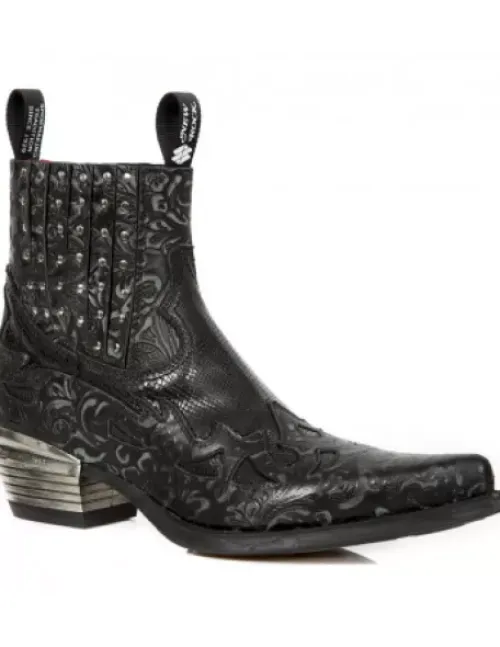 New New Rock Anke Boot Wet -Wt047-1