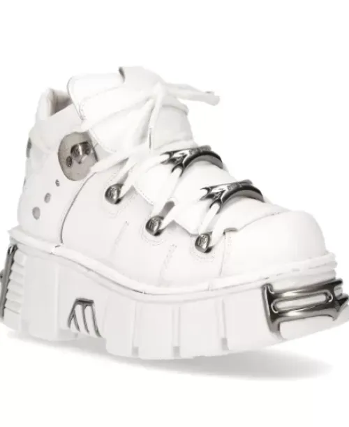 Sale New Rock Anke Boot White Tower With ace -106N-18