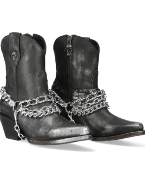 Outlet New Rock Anke Boot Back uea -Wt006Te-1