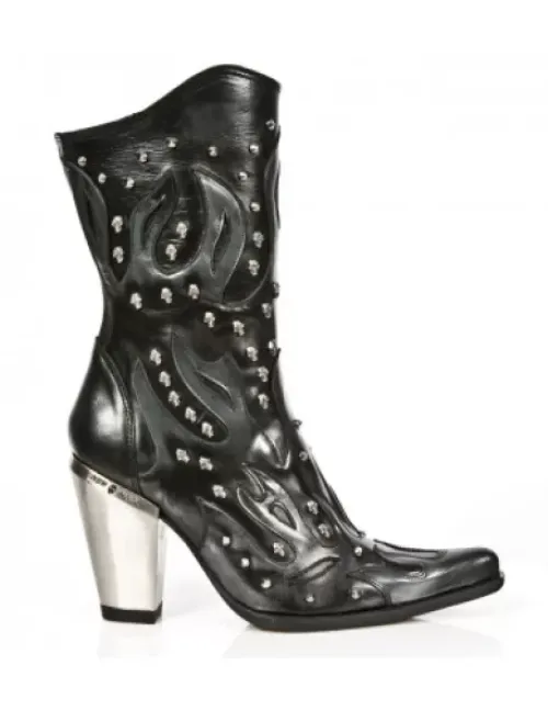 New New Rock Boot Bu -7985-C2