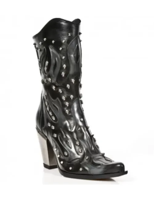 New New Rock Boot Bu -7985-C2
