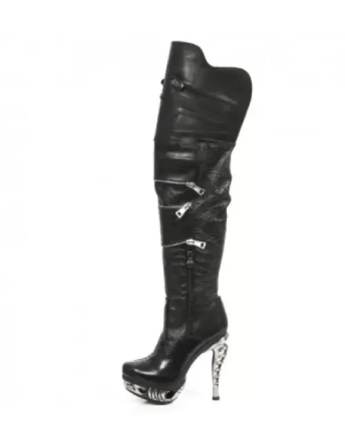 Clearance New Rock High Boot Punk -ag225-C1