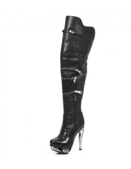 Clearance New Rock High Boot Punk -ag225-C1