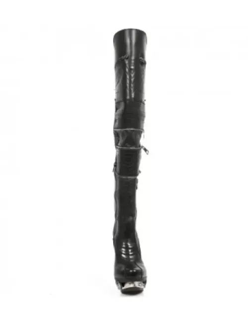 Clearance New Rock High Boot Punk -ag225-C1