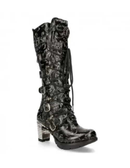 Outlet New Rock High Boot Trai -Tr004-C2