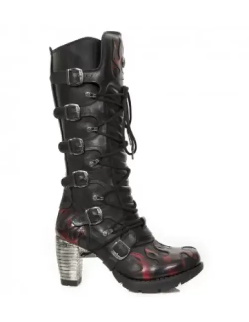 Best New Rock High Boot Trai -Tr138-1