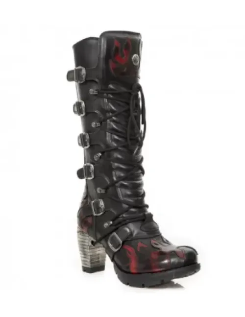 Best New Rock High Boot Trai -Tr138-1