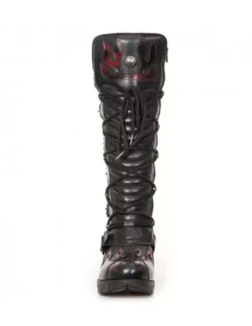 Best New Rock High Boot Trai -Tr138-1
