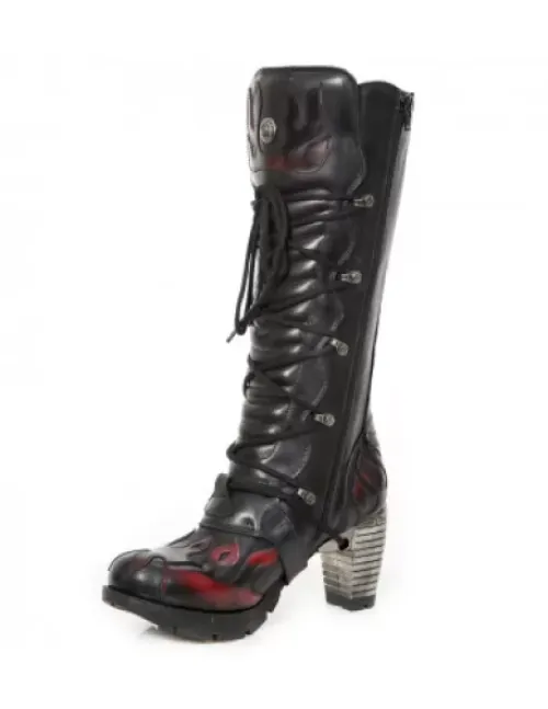 Best New Rock High Boot Trai -Tr138-1